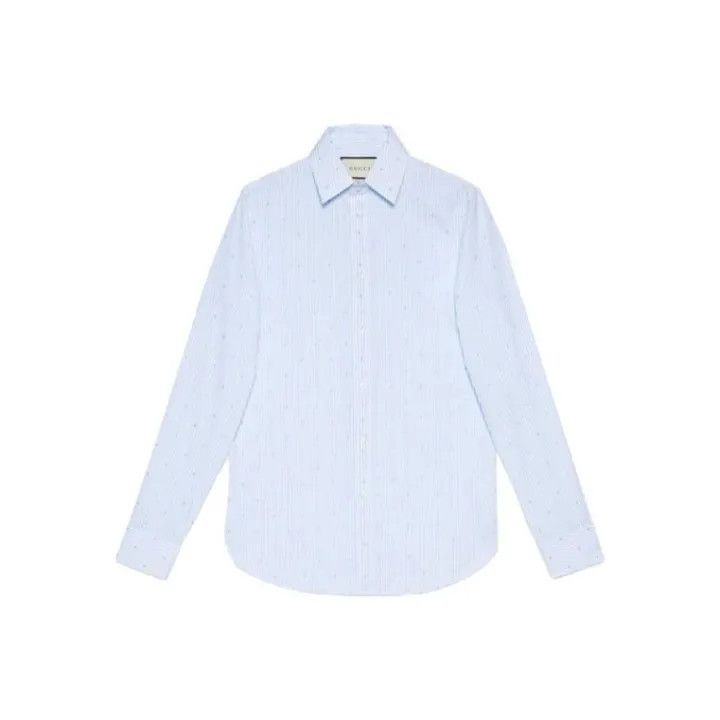 Gucci Gucci Striped Cotton Shirt for Men Size US M / EU 48-50 / 2 - 1 Thumbnail