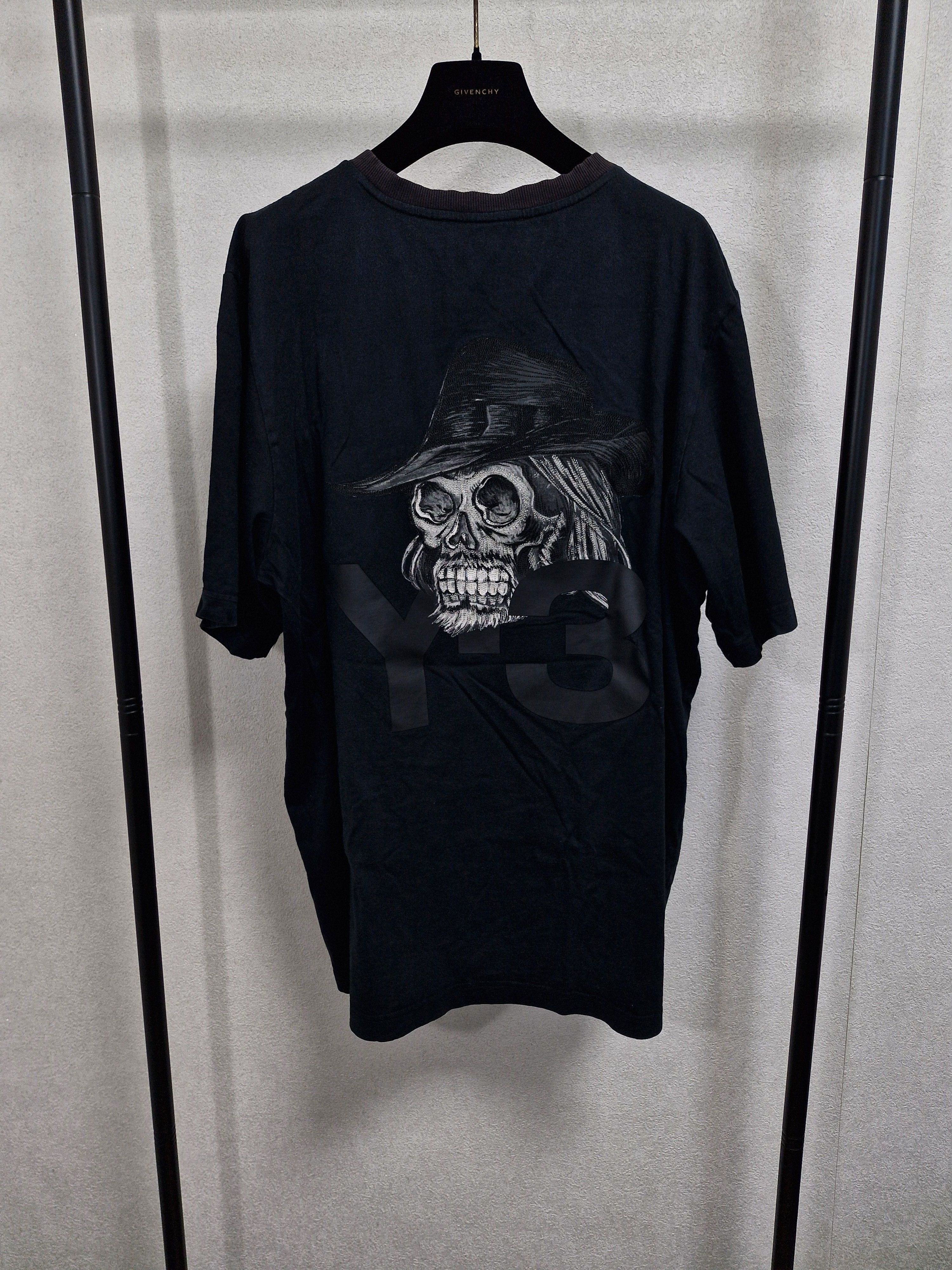 Y-3 By Yohji Yamamoto X Adidas Ss19 Embroidered Skull Tee in Black, Men's