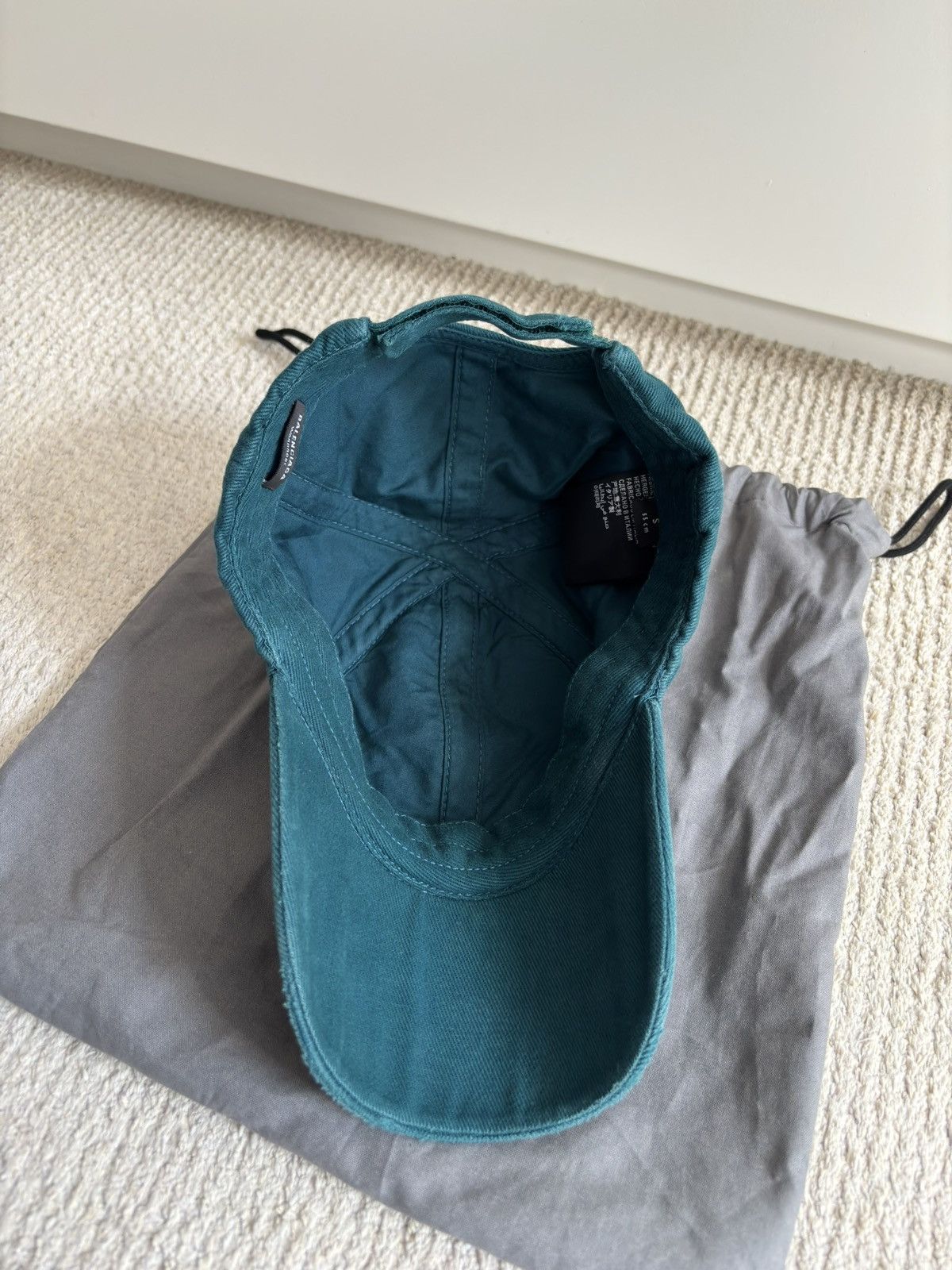 Balenciaga Balenciaga logo petrol blue distressed baseball cap Size ONE SIZE - 6 Thumbnail