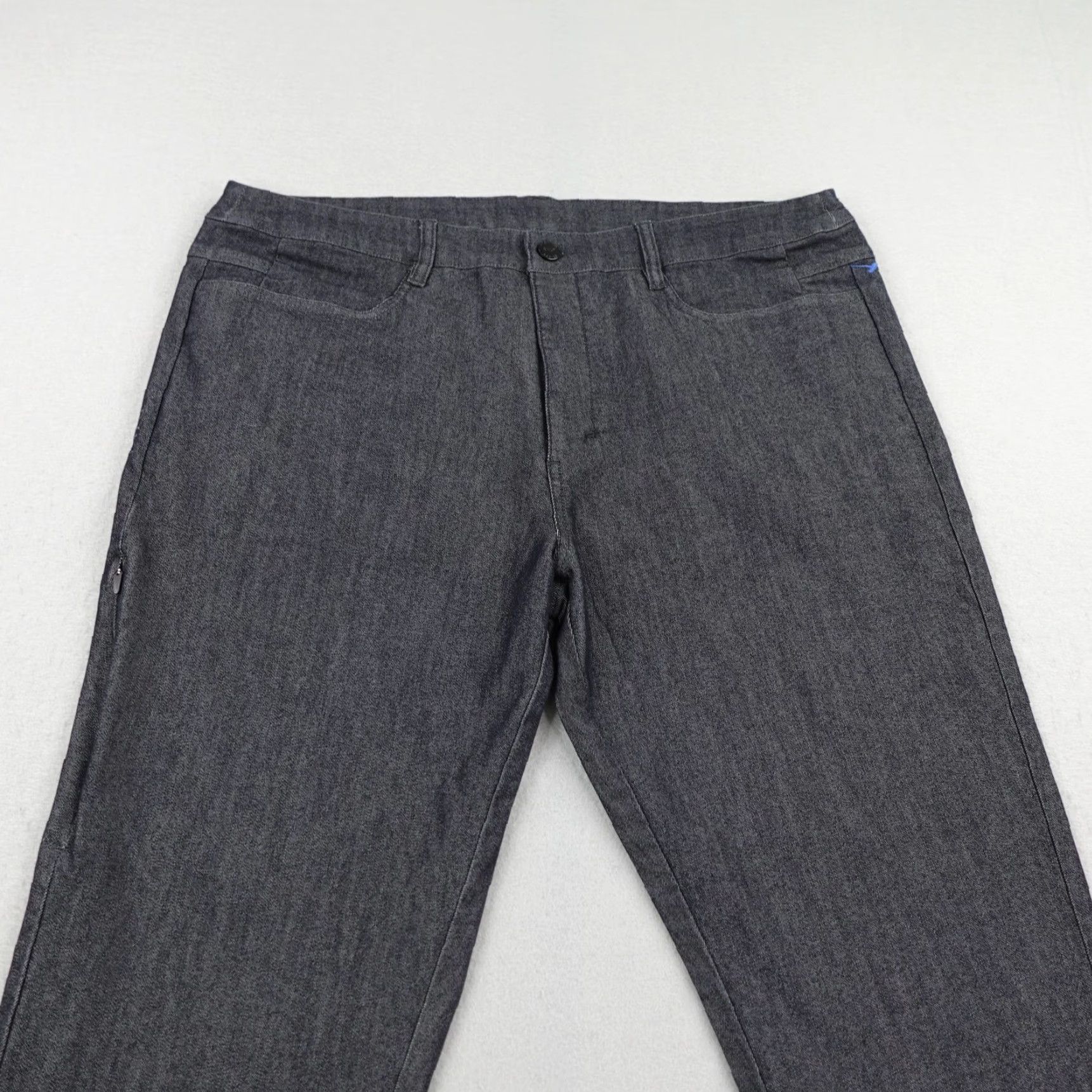 Vintage BYLT Performance Chino Pants Mens 38 Charcoal Gray Regular Fit Tapered Casual Golf Size US 38 / EU 54 - 2 Thumbnail