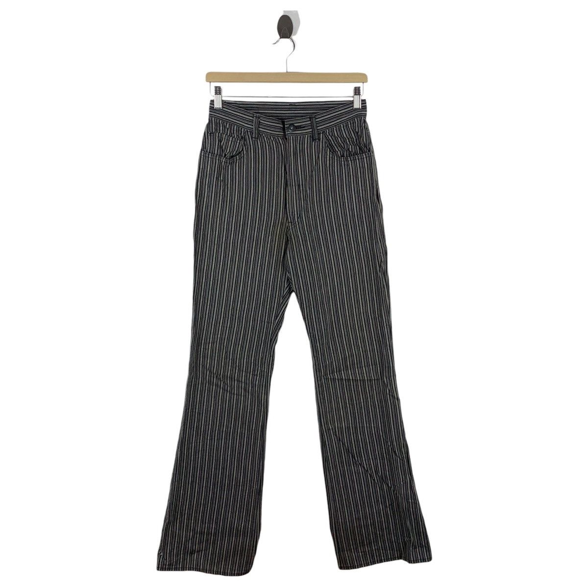 Japanese Brand DOMINGO Stripe flare denim pants Size US 28 / EU 44 - 1 Thumbnail
