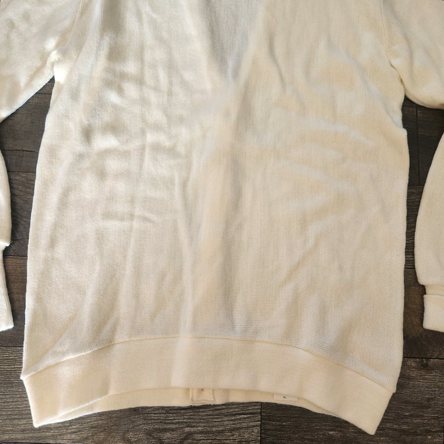 Jantzen VINTAGE Jantzen Sweater Cardigan NOS 90s Kurt Cobain Grunge Men's XL Tall White USA Made Size US XL / EU 56 / 4 - 7 Thumbnail