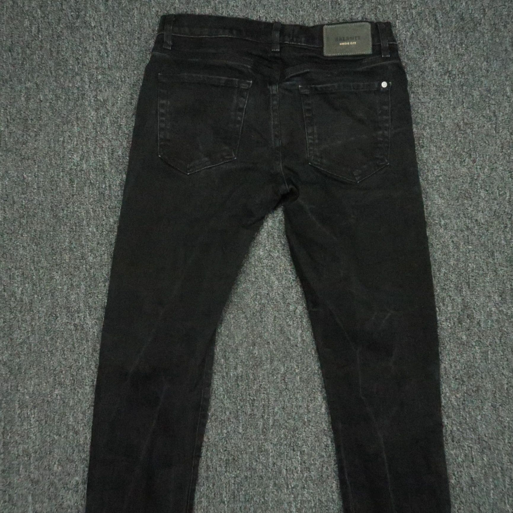 Vintage BALDWIN Jeans Men 30x32 Black Raw Slim Selvedge Straight 5 Pocket 10-Character Version? Size US 30 / EU 46 - 4 Thumbnail