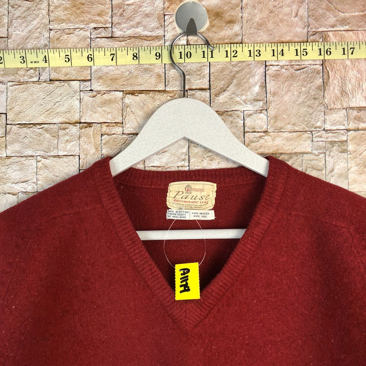 Homespun Knitwear × Japanese Brand Pause vintage Red Knitwear #A1179 Size US XXS / EU 40 - 4 Thumbnail