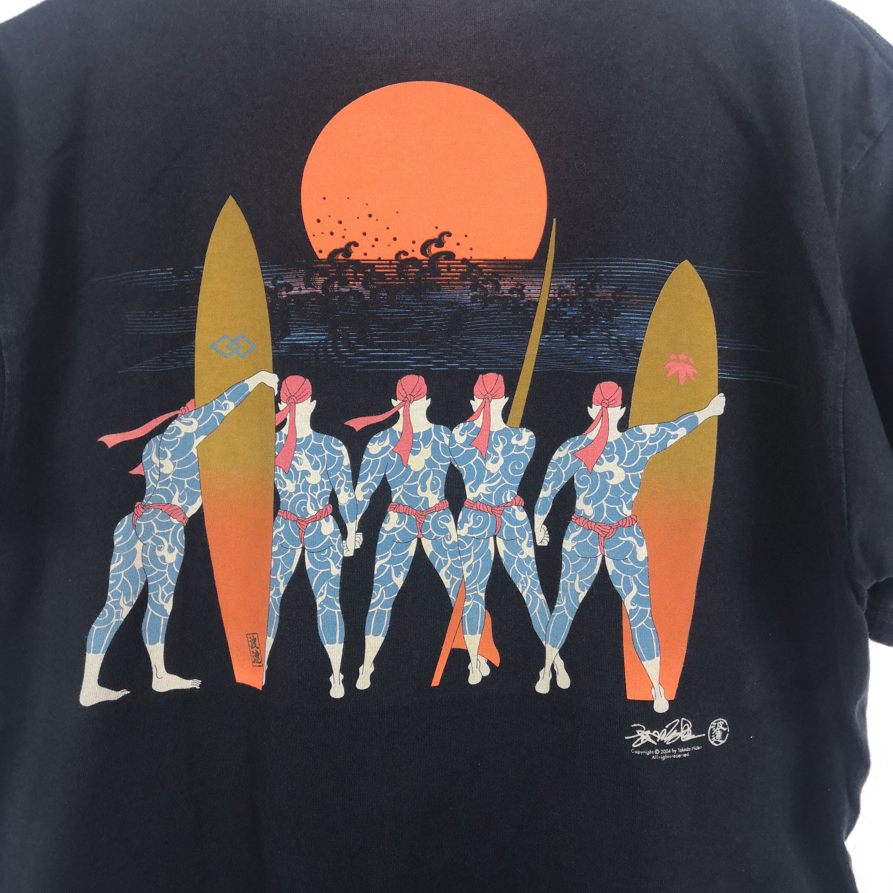 Vintage Vintage Y2K Takeda Hideo Sunset Surf Arts T-Shirt Japan Tees Size US L / EU 52-54 / 3 - 5 Thumbnail