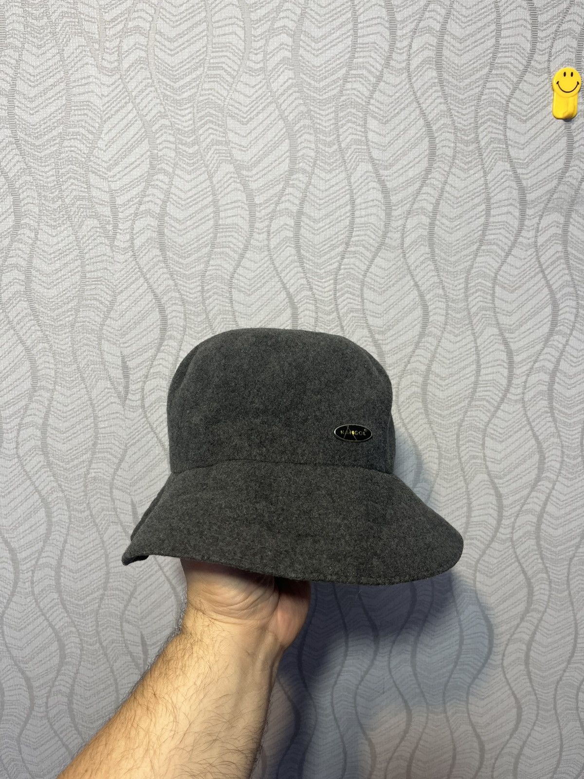 Kangol Vintage 2000s Kangol Wool Gray Bucket Hat Logo Size ONE SIZE - 3 Thumbnail