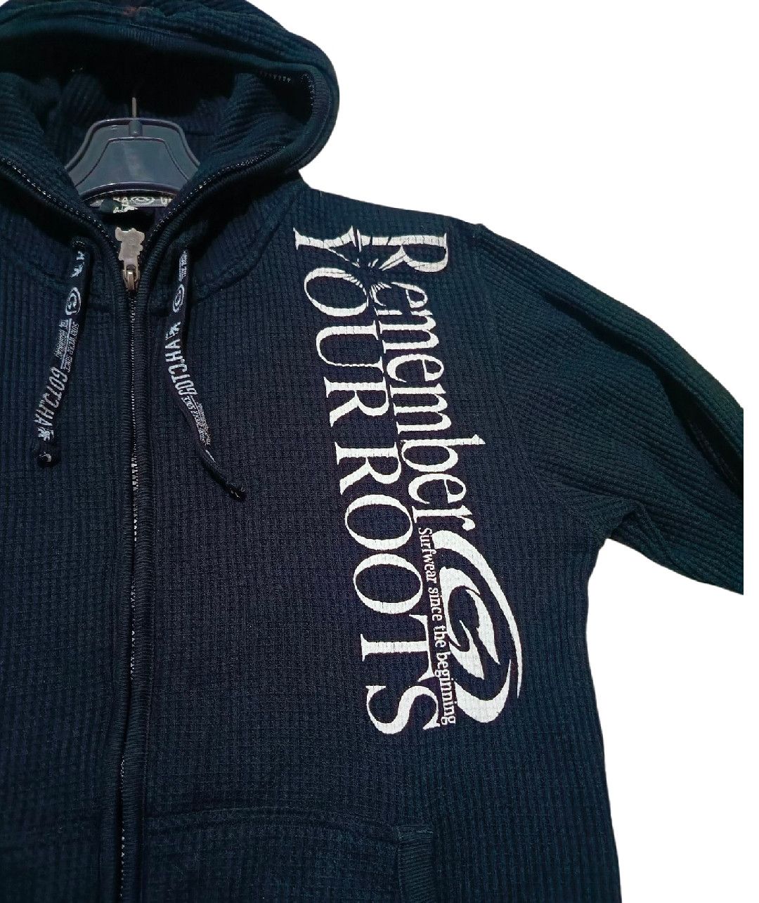 Vintage 2000's Gotcha Waffle Full Over Zipper Hoodie Size US M / EU 48-50 / 2 - 2 Thumbnail