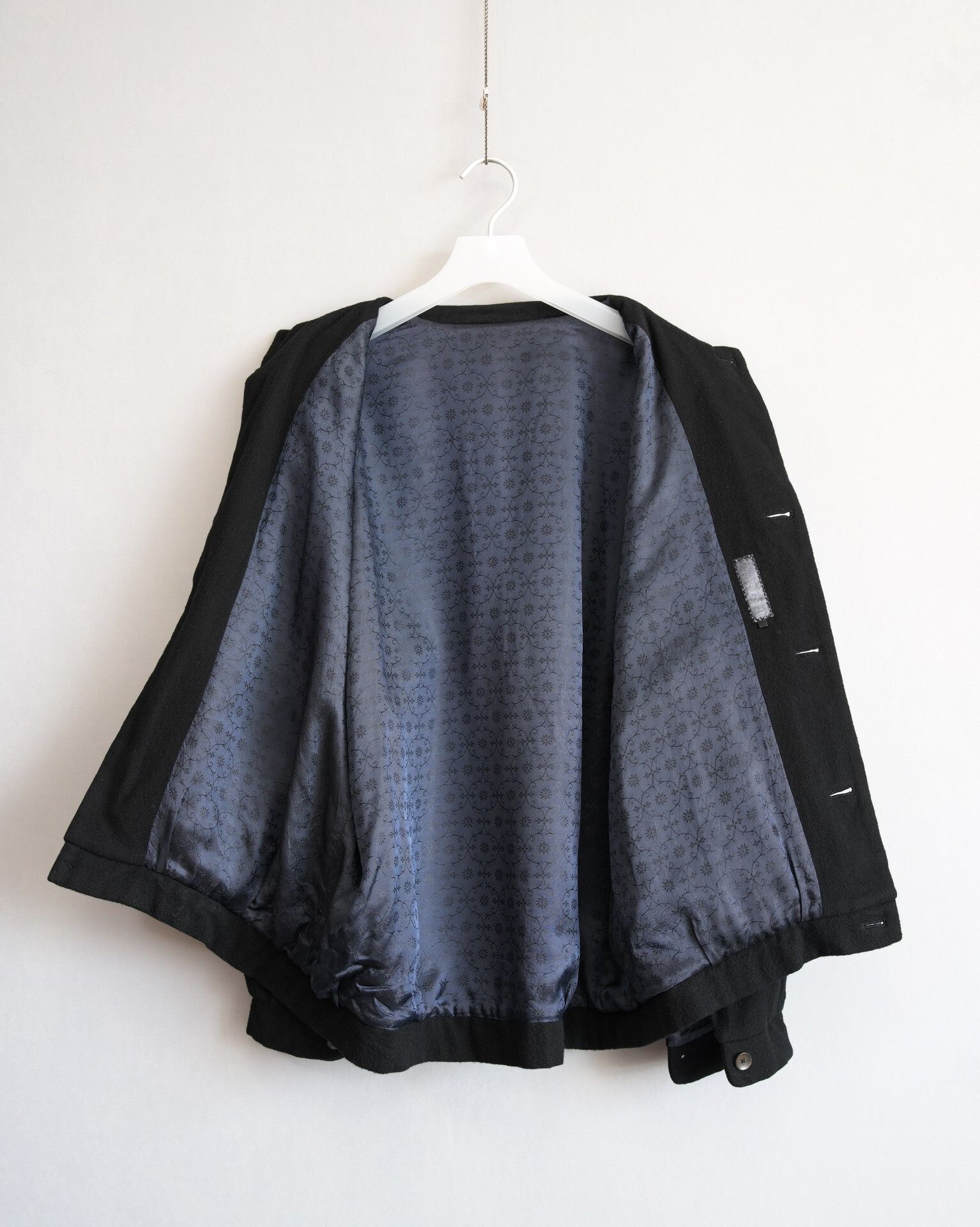 Geoffrey B. Small Geoffrey b.small Blue Jacquard Cashmere Coat Size US M / EU 48-50 / 2 - 1 Thumbnail
