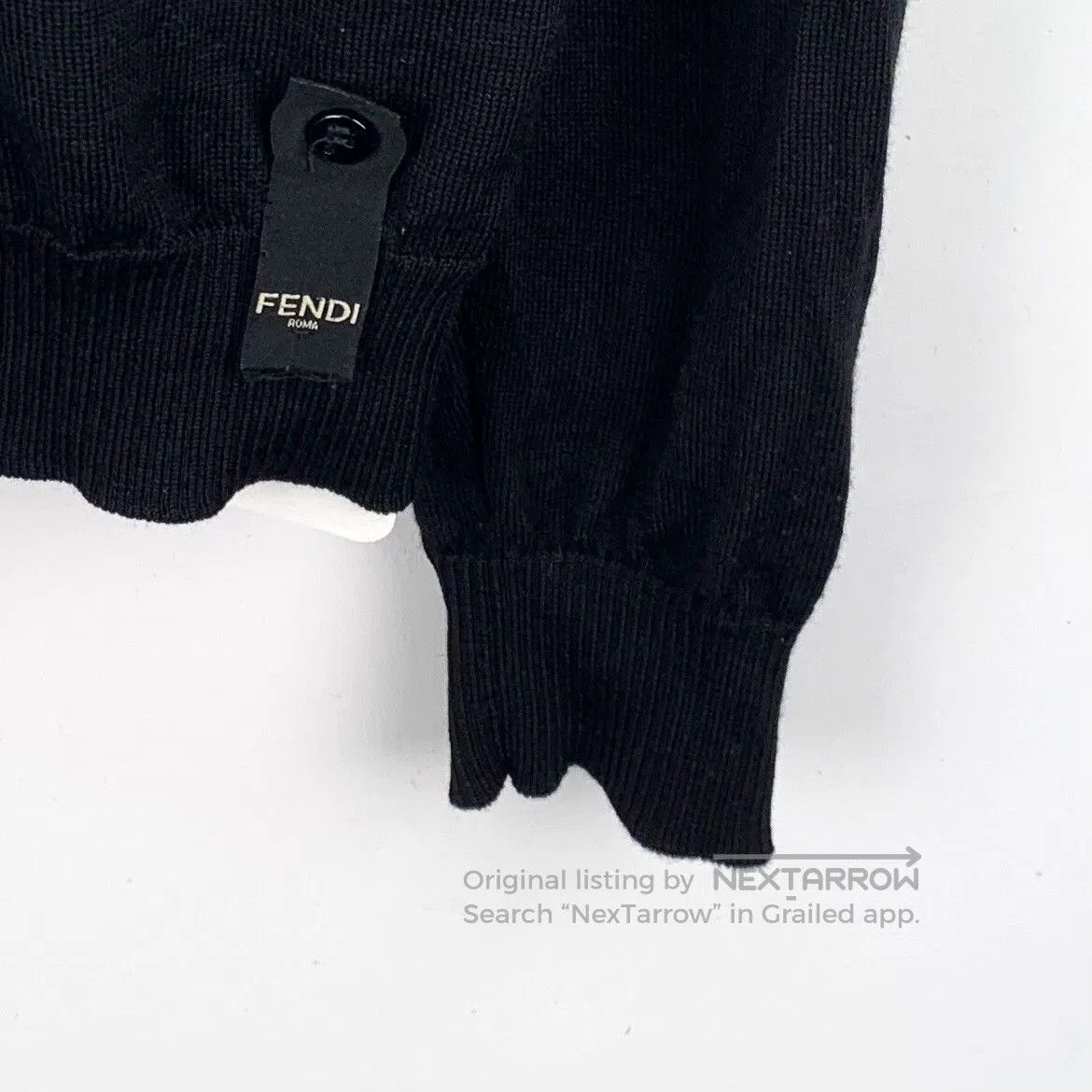 Fendi Fendi Black Wool Knit Sweater. Size US L / EU 52-54 / 3 - 4 Thumbnail