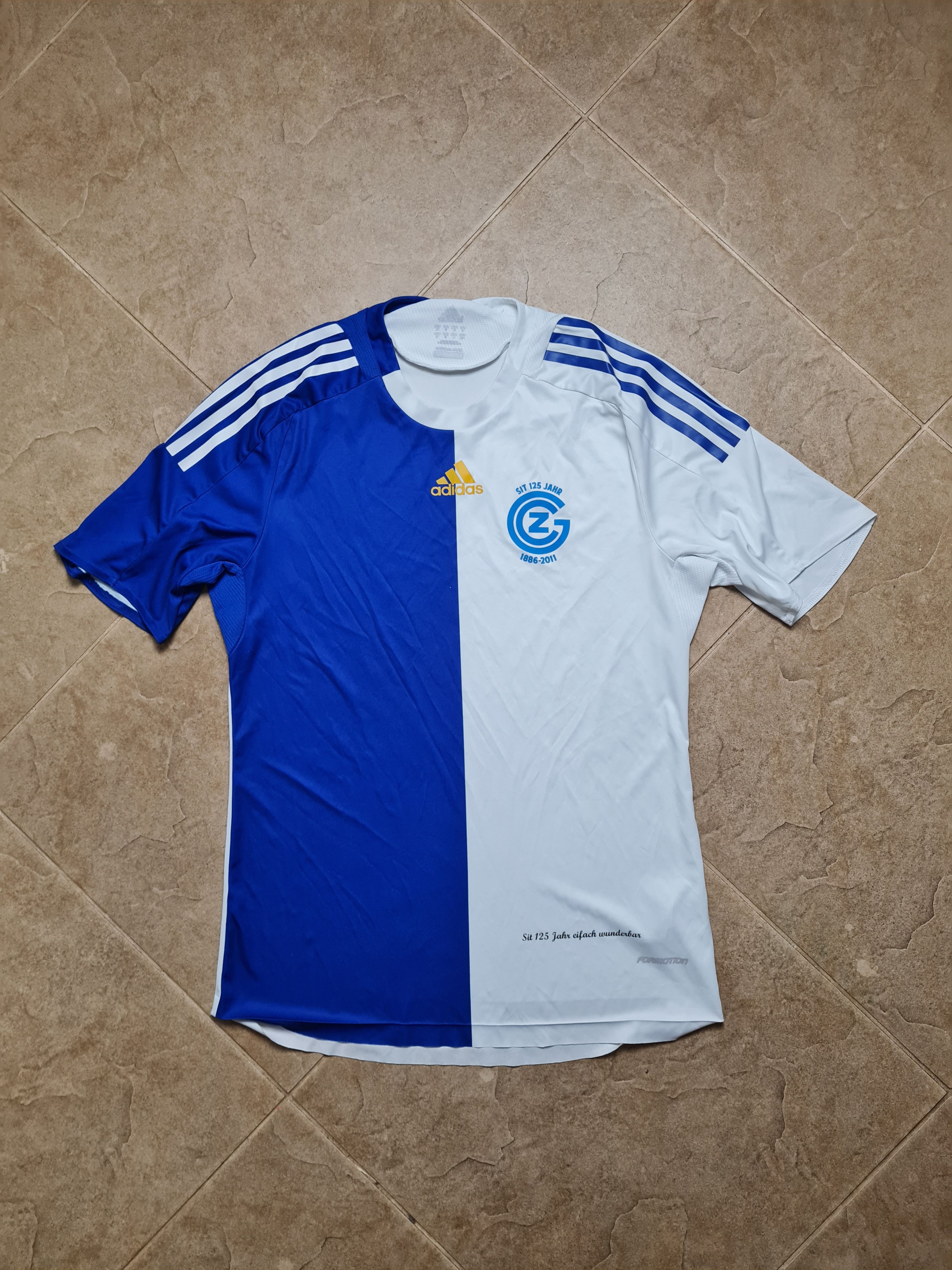 Adidas JERSEY GRASSHOPPER 2008/09 HOME SOCCER SHIRT ADIDAS 096004 Size US M / EU 48-50 / 2 - 1 Thumbnail