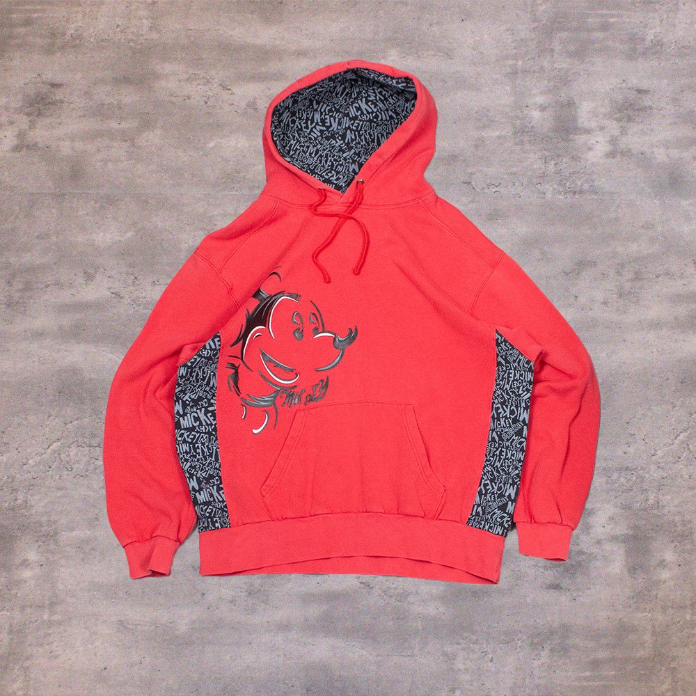 Disney Y2K 00's Disney Mickey Mouse AOP Print Red Baggy Hoodie Size US L / EU 52-54 / 3 - 1 Thumbnail