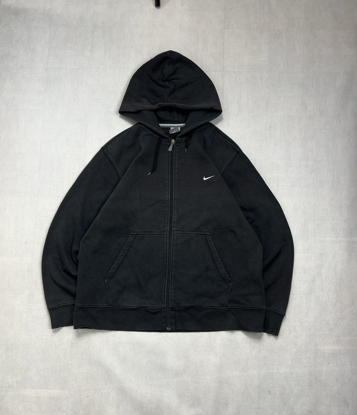 Nike × Vintage Hoodie Nike small logo zipped vintage 00’s y2k black Size US L / EU 52-54 / 3 - 1 Thumbnail