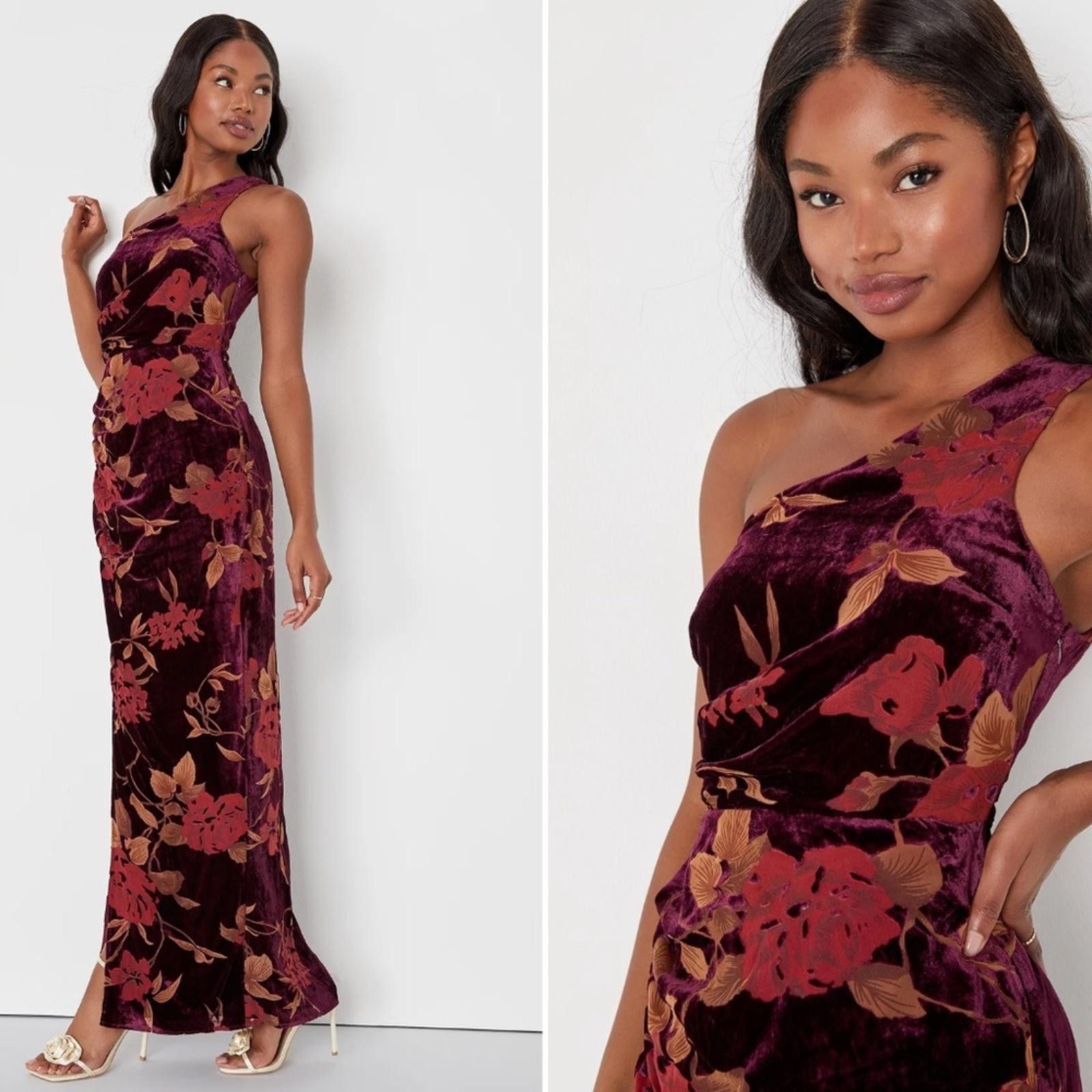 Lulus LULU's Floral Sexy Elegant Prom Wedding Chic Floral Maxi Size L / US 10 / IT 46 - 2 Thumbnail