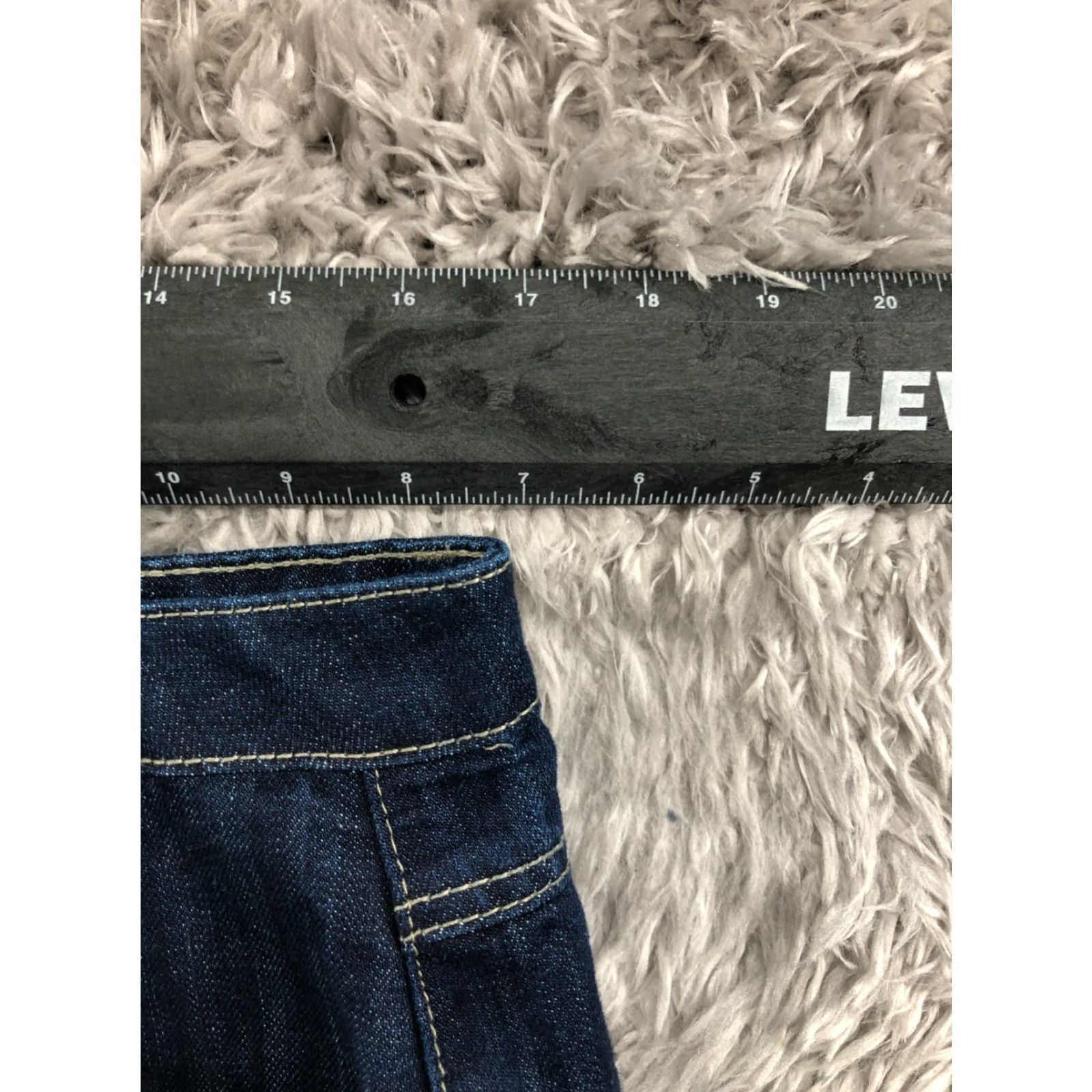 Vintage Ashley Stewart Jeans Size 14 Womens Dark Wash Blue Rhinestone Accent Denim Straight 5-Pocket Size 36" / US 14 / IT 50 - 2 Thumbnail