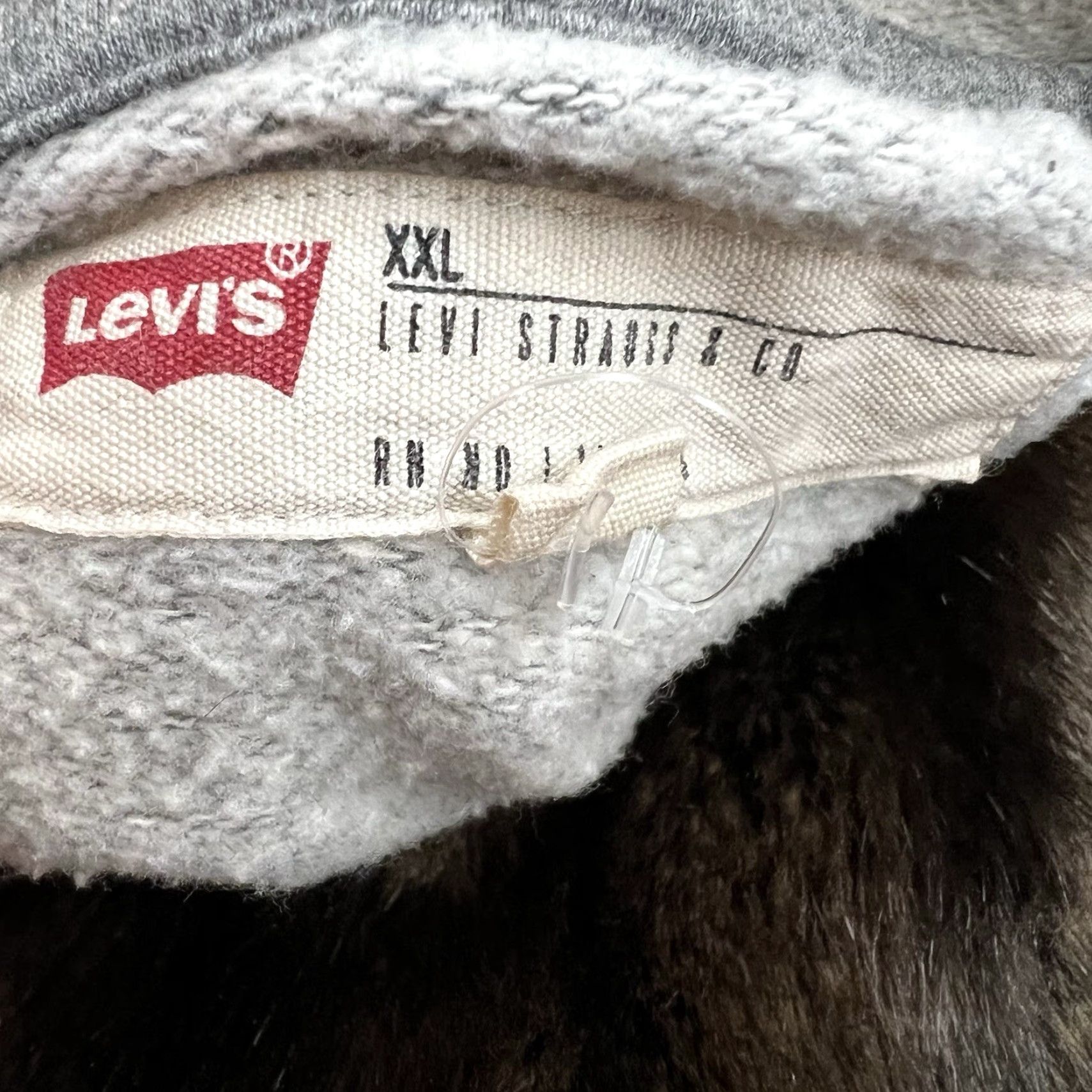 Levi's Levi's Sweatshirt Hooded Men 2XL Gray Graphic Print Fleece Cotton Blend Relaxed Mens Size US XXL / EU 58 / 5 - 7 Thumbnail