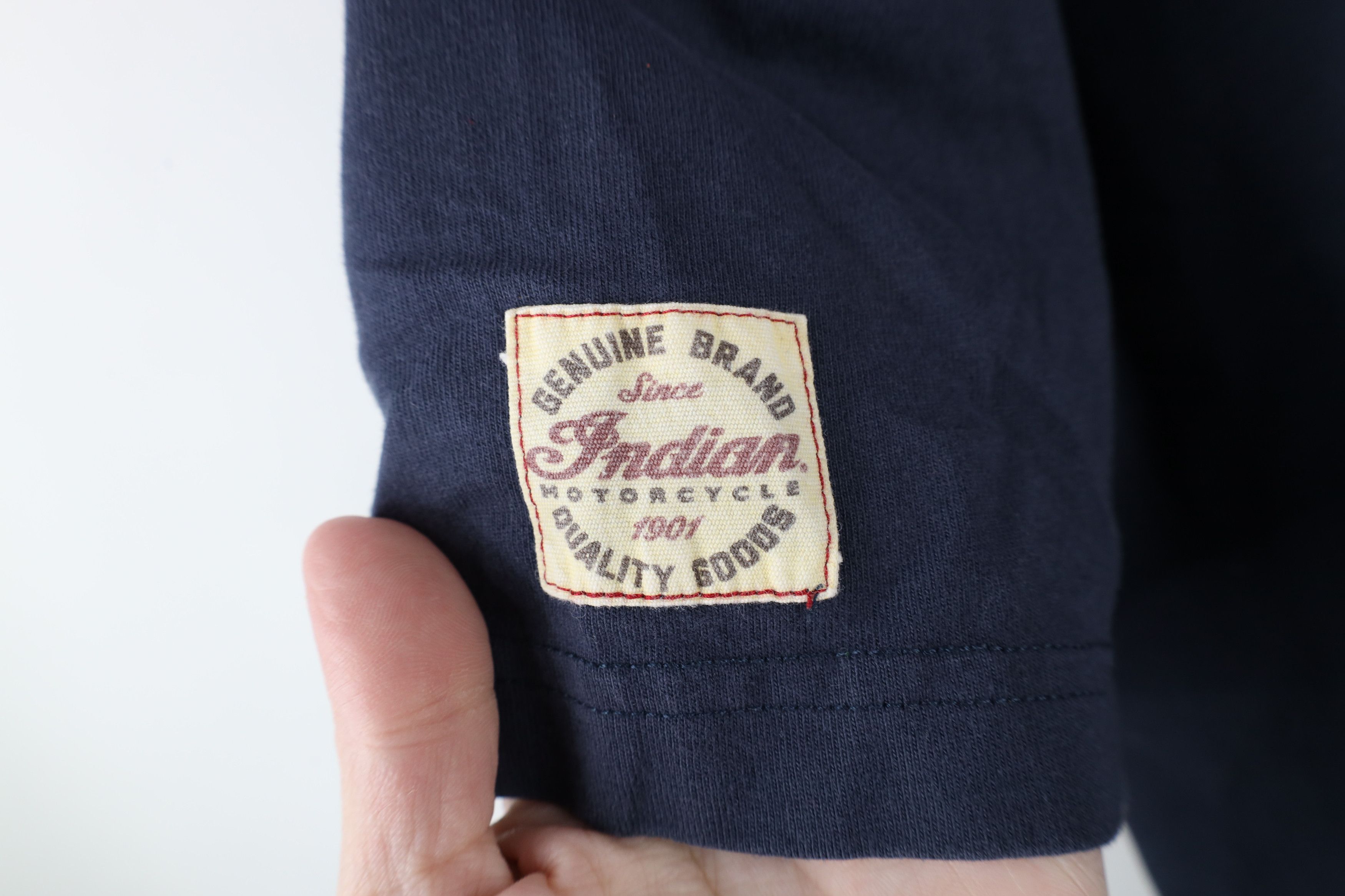 Vintage Vintage Spell Indian Motorcycle Short Sleeve T-Shirt Blue Size US XXL / EU 58 / 5 - 6 Thumbnail