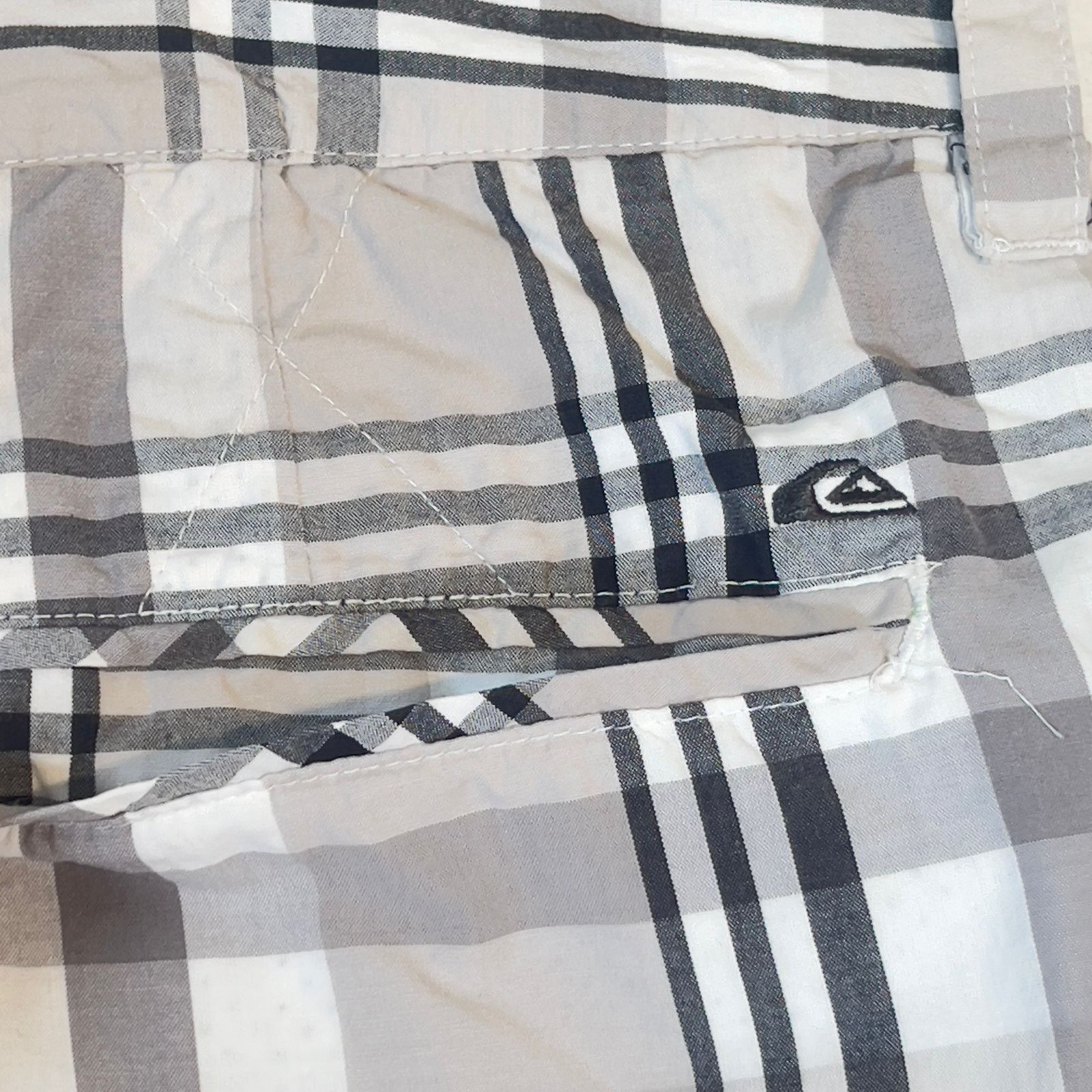 Quiksilver QuikSilver Edition Hybrid Short Men Cotton Black Grey Plaid Size US 36 / EU 52 - 9 Thumbnail