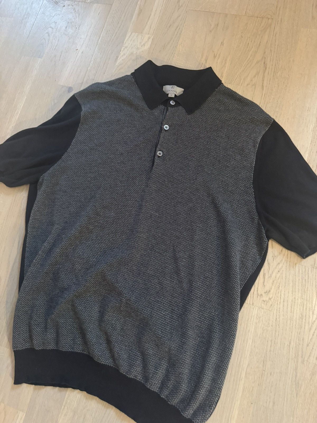 Canali CANALI men knit polo sizes Shown in photos by tape measure Size US L / EU 52-54 / 3 - 3 Thumbnail