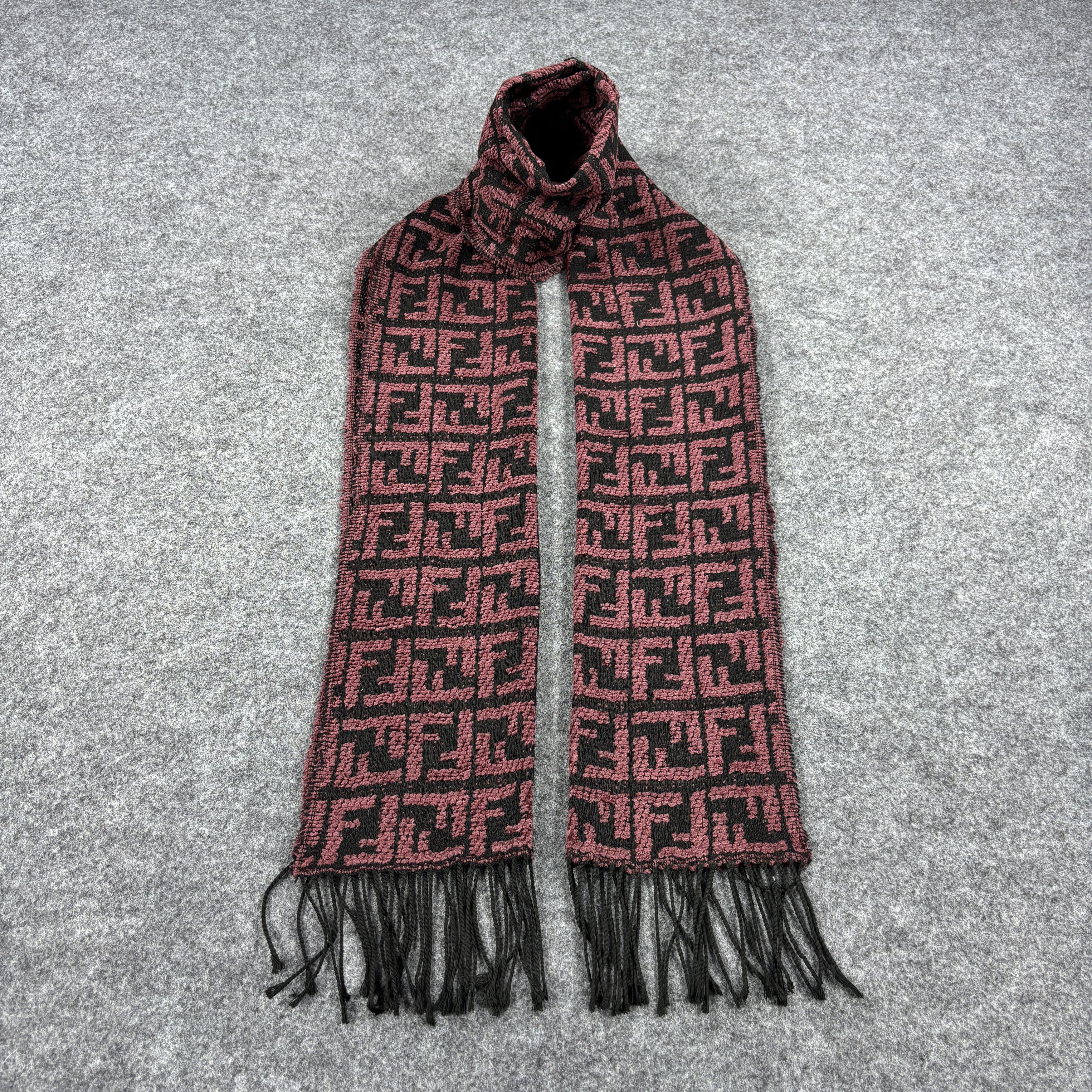 Fendi Monogram Scarf # D709 # Muffler # Neckwear