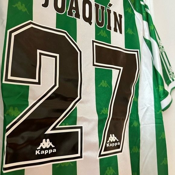 Kappa Real Betis Joaquin #27 Retro Soccer Jersey Home Green 95/97 Size US L / EU 52-54 / 3 - 6 Thumbnail