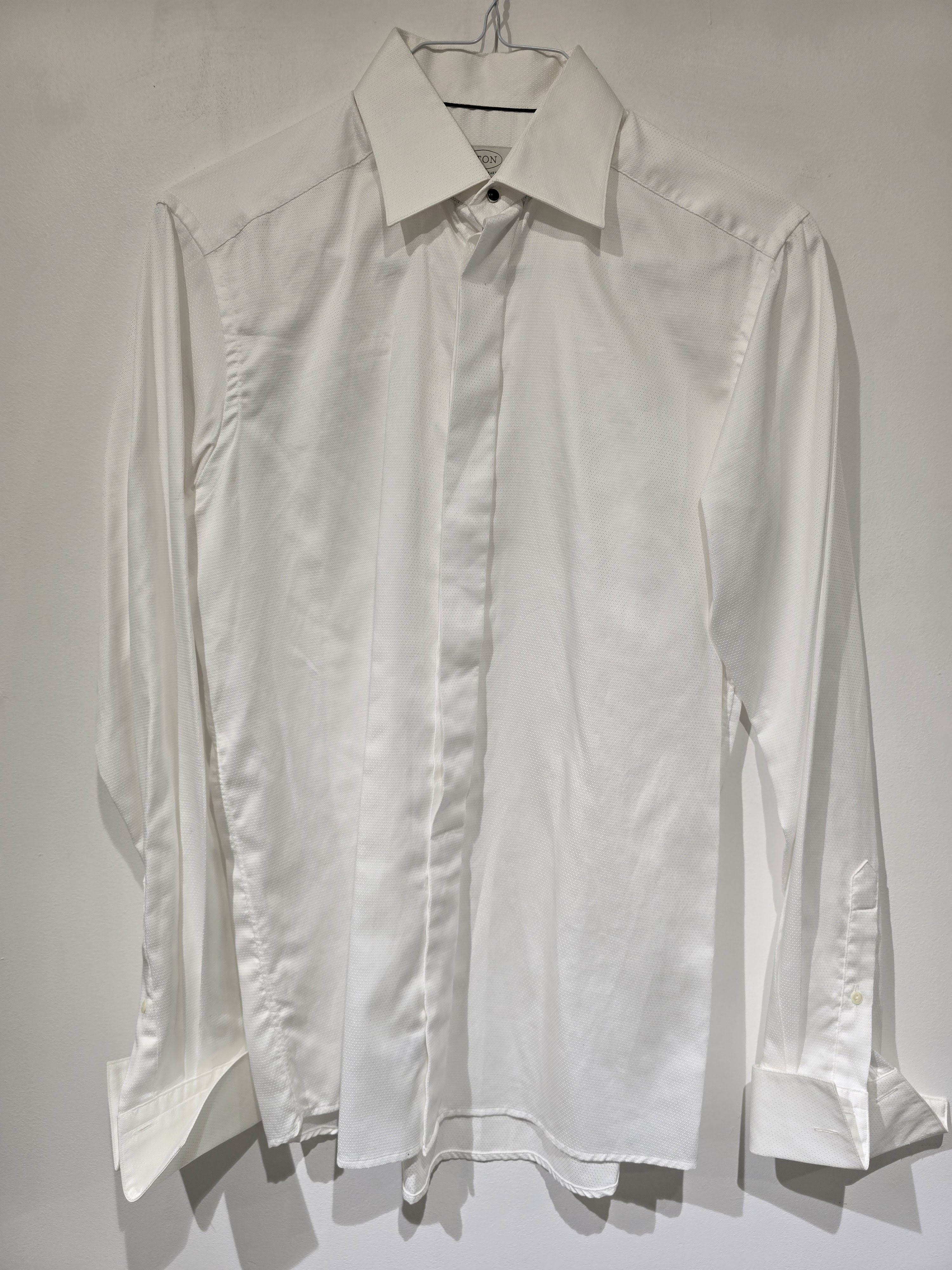 Eton Eton White Dress Shirt Size US M / EU 48-50 / 2 - 1 Thumbnail