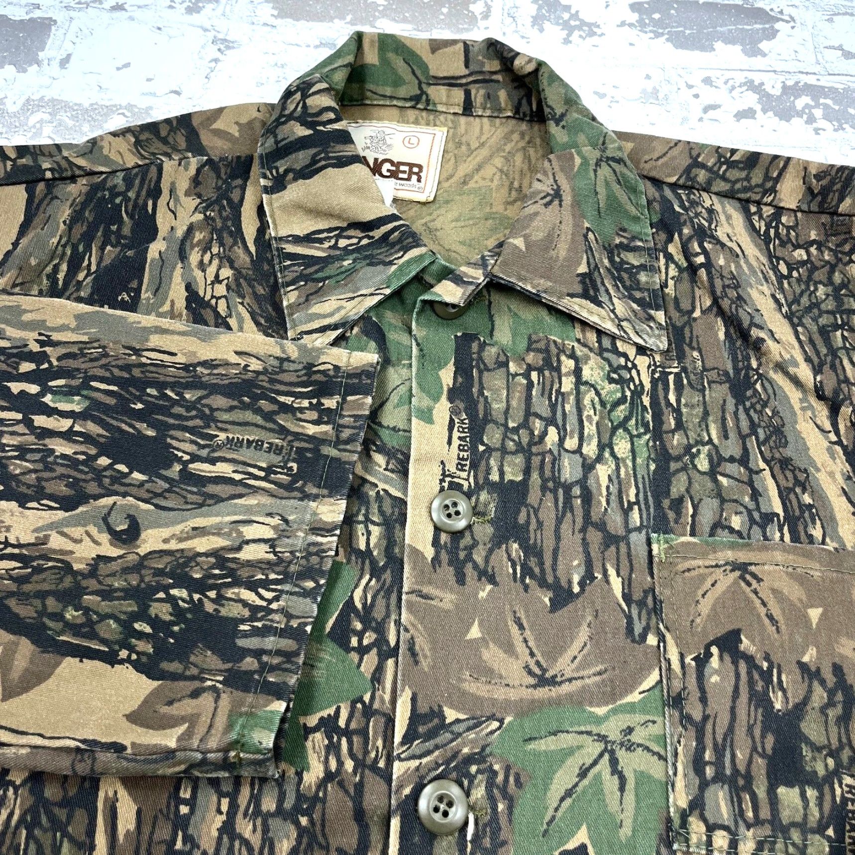Vintage VINTAGE Ranger Jacket Men L Brown Camouflage Canvas Button Up Military Shacket All Seasons Pockets Logo 80s USA Size US L / EU 52-54 / 3 - 2 Thumbnail