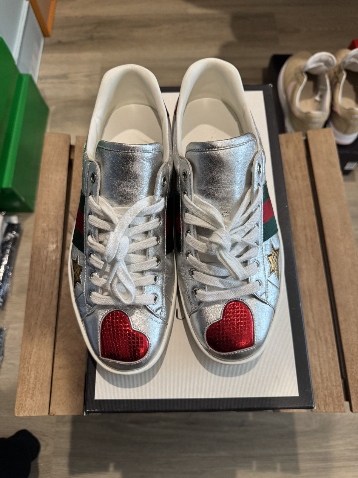 Gucci Gucci ace star sneakers Size US 8 / EU 41 - 1 Thumbnail