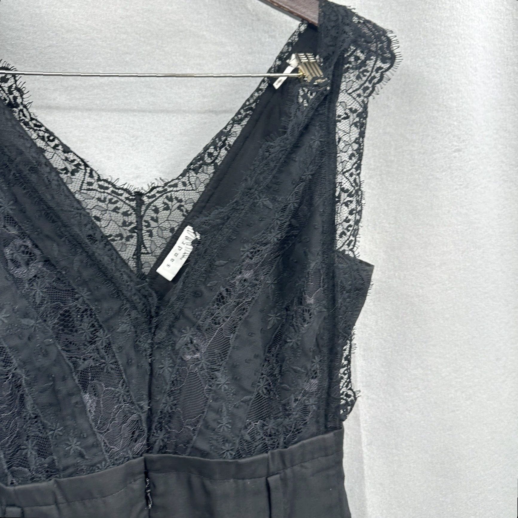 Sandro Sandro Jumpsuit Women Small Lace Pants Top Party Business Coquette Designer READ Size S / US 4 / IT 40 - 5 Thumbnail