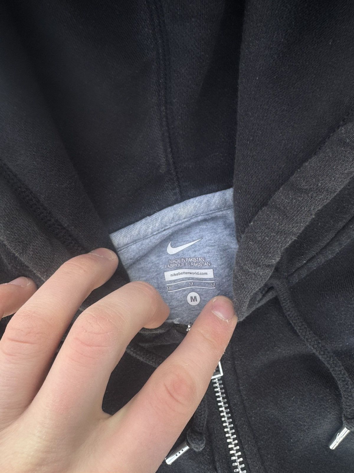 Nike × Vintage Vintage Nike Mini Swoosh Faded Zip Hoodie Y2K USA Size US S / EU 44-46 / 1 - 4 Thumbnail