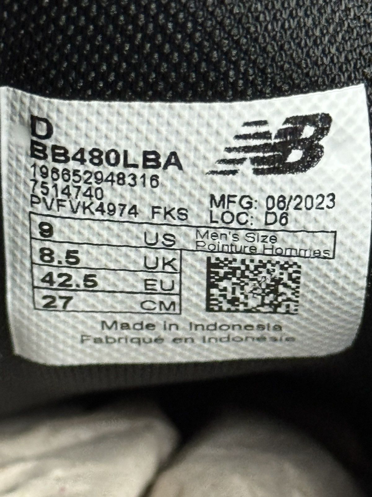 New Balance New Balance 480 Black White Size 9 Size US 9 / EU 42 - 7 Thumbnail