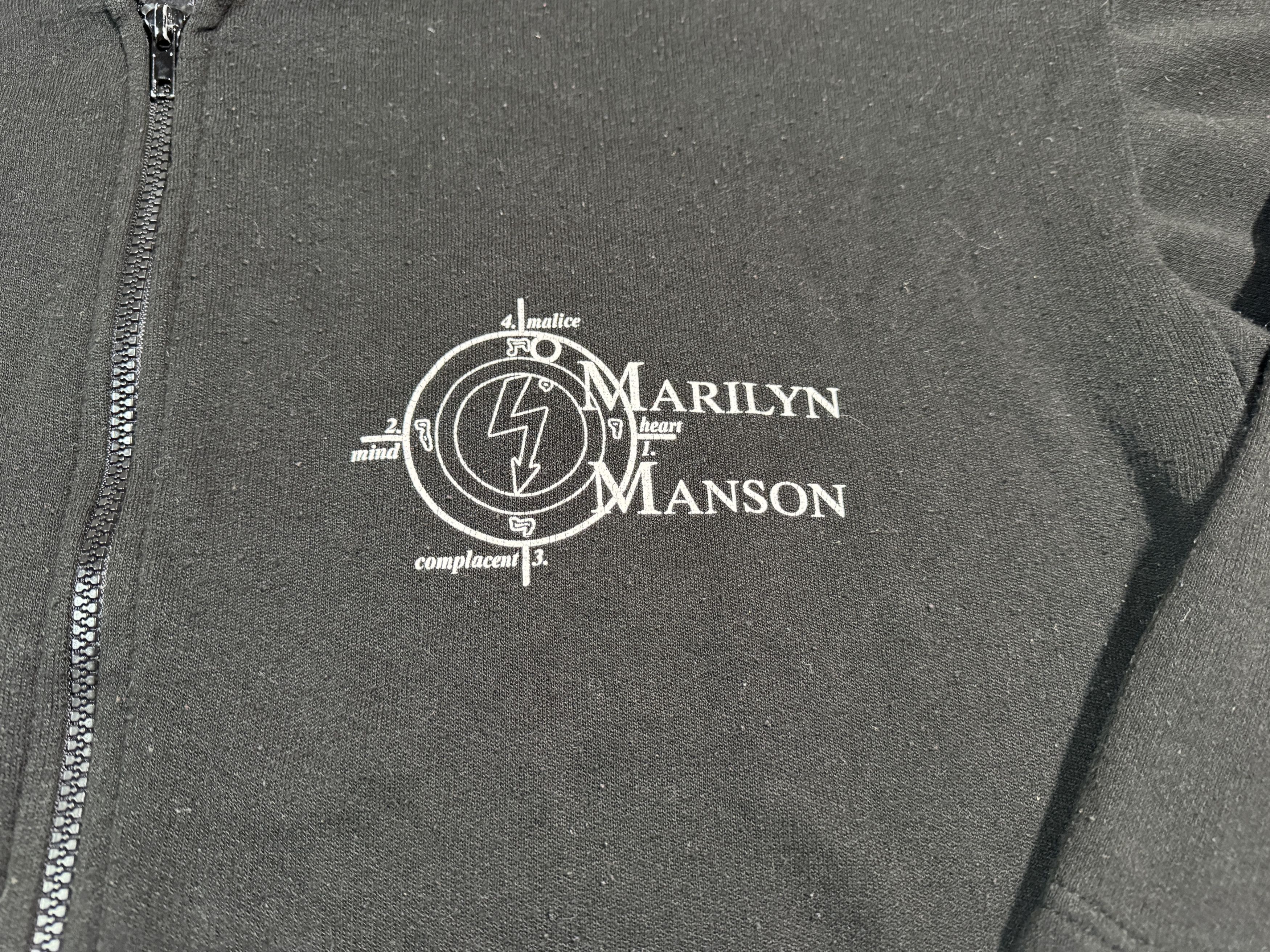 Marilyn Manson Vintage Merilyn Manson Hoodie Gothic Industrial Rock Metal Size US XL / EU 56 / 4 - 3 Thumbnail