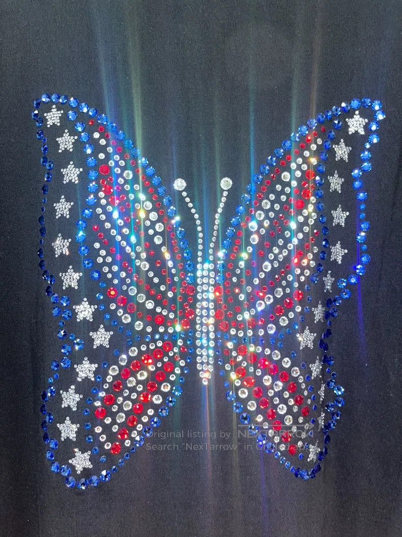 Vetements Vetements Crystal Butterfly Short Sleeve Size US XS / EU 42 / 0 - 4 Thumbnail