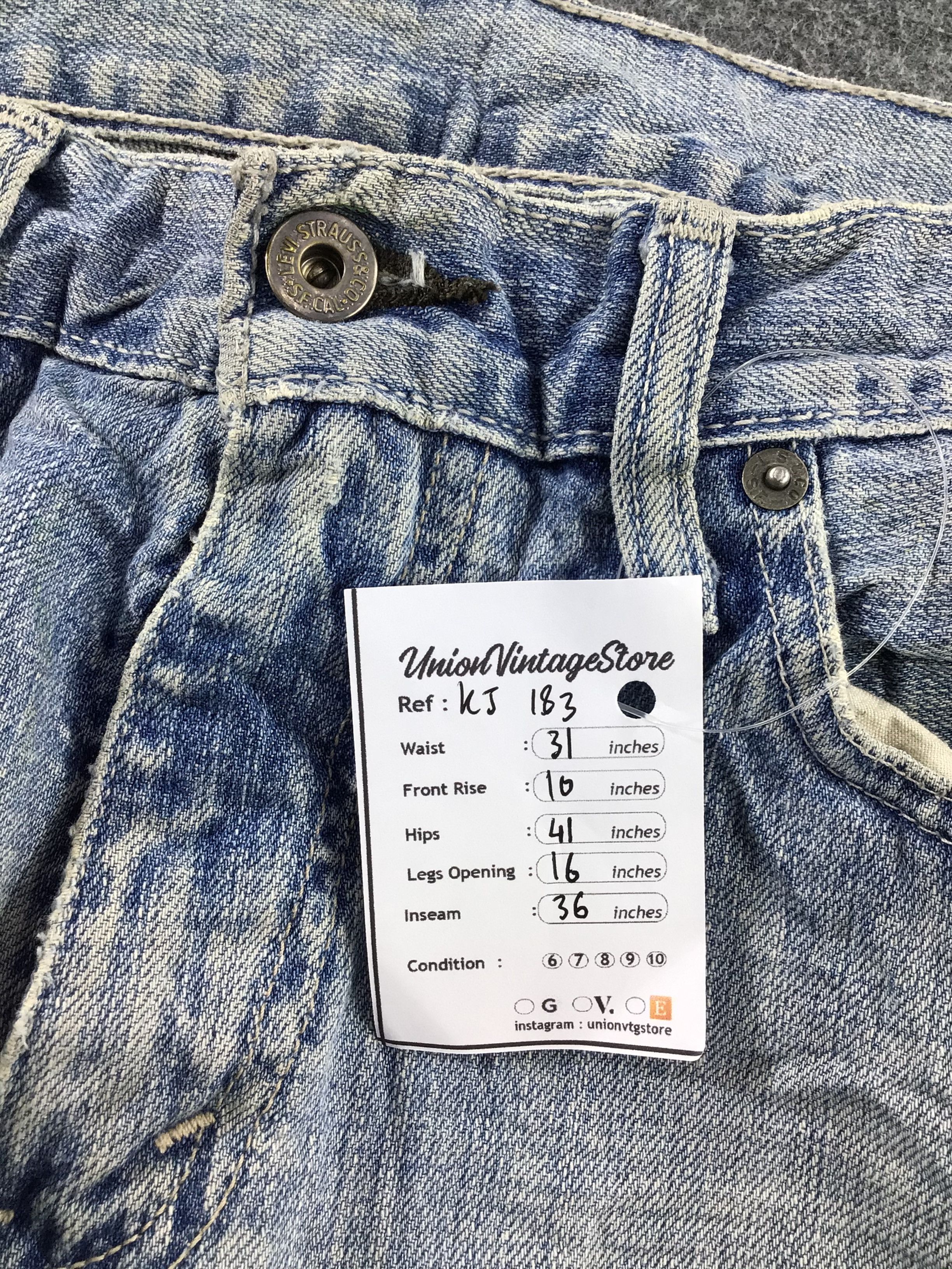 Levi's Vintage Levi's 514 Jeans Slim Straight Distress Denim KJ183 Size US 32 / EU 48 - 13 Thumbnail