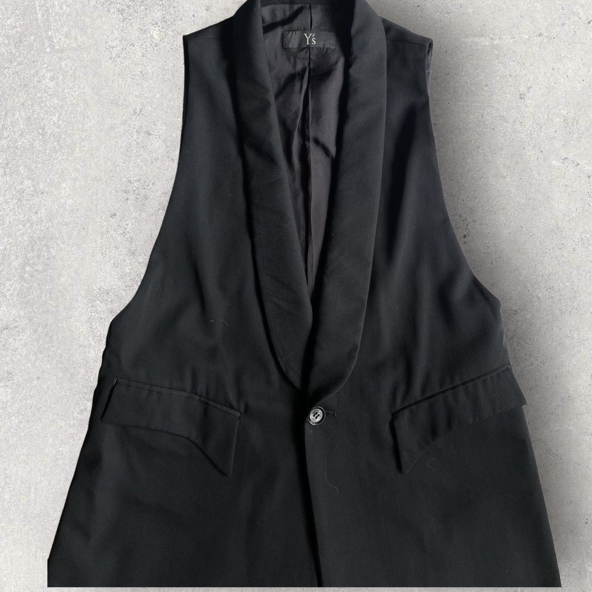 Yohji Yamamoto Y’s Laine Wool Long Vest Size S / US 4 / IT 40 - 2 Thumbnail