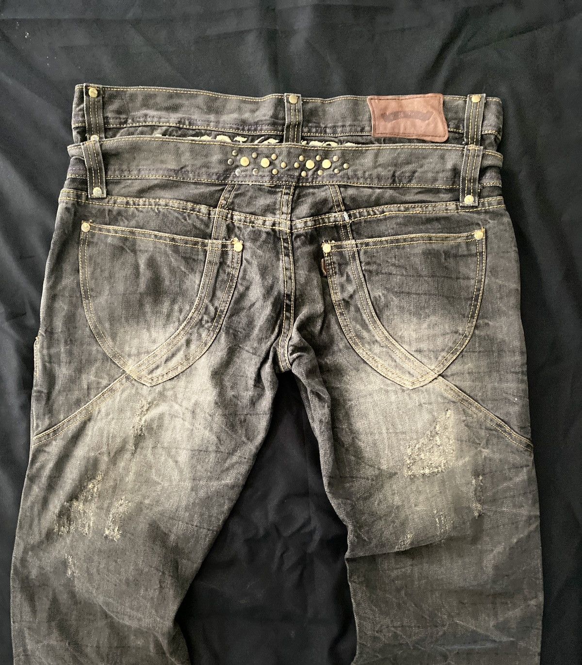 K-Two Studios Japanese Double Waist Flared Seditionaries Jeans Size US 33 - 3 Thumbnail