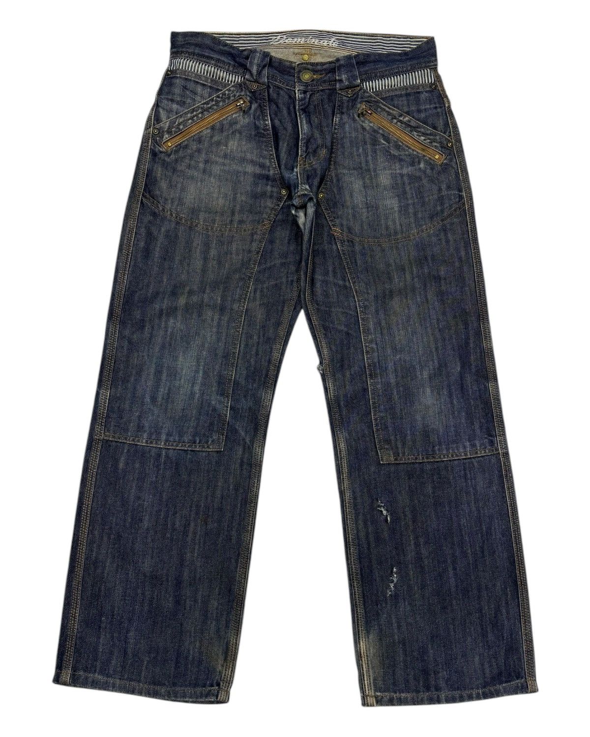 Hysteric Glamour VINTAGE DOUBLE KNEE JEANS BY DOMINATE JAPANESE BRAND Size US 32 / EU 48 - 1 Thumbnail