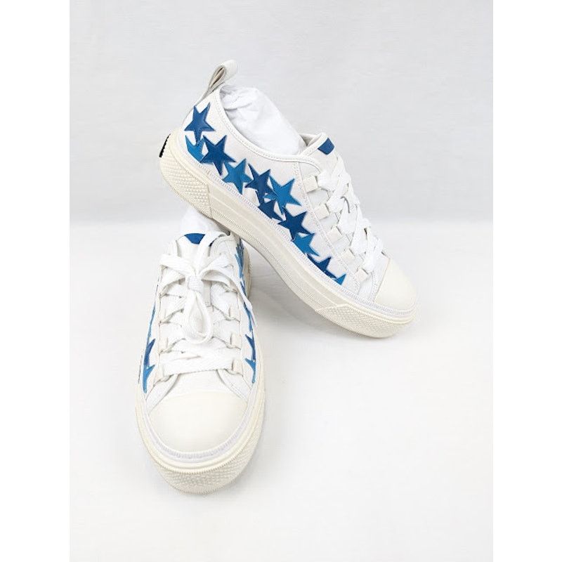 Amiri o1rshd1 Stars Court Low-Top Sneakers in Blue Size US 10 / EU 43 - 16 Thumbnail