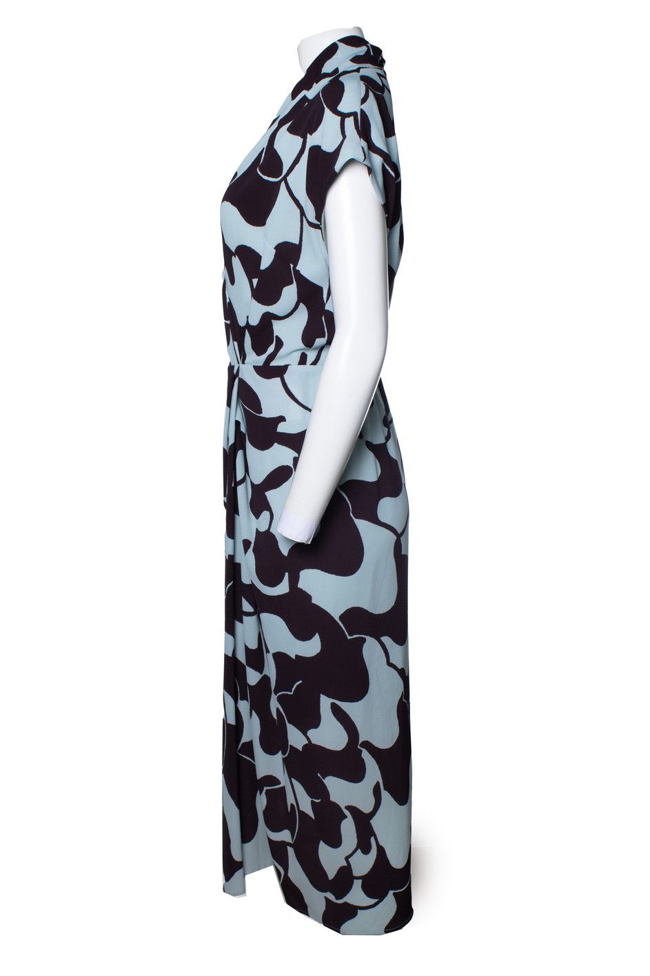 Dries Van Noten Dries van noten, light blue and brown maxi dress Size S / US 4 / IT 40 - 2 Thumbnail