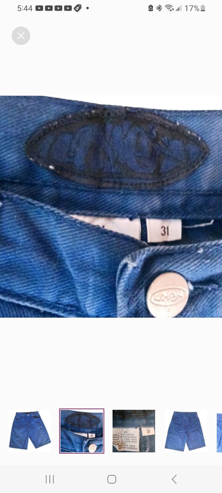 Other Umen Men's Blue Denim Shorts Size US 31 - 2 Thumbnail