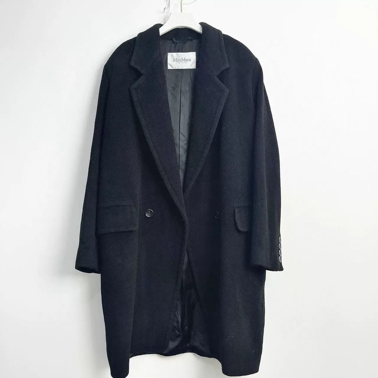 Max Mara maxmara black camel wool mid-length coat Size US L / EU 52-54 / 3 - 1 Thumbnail
