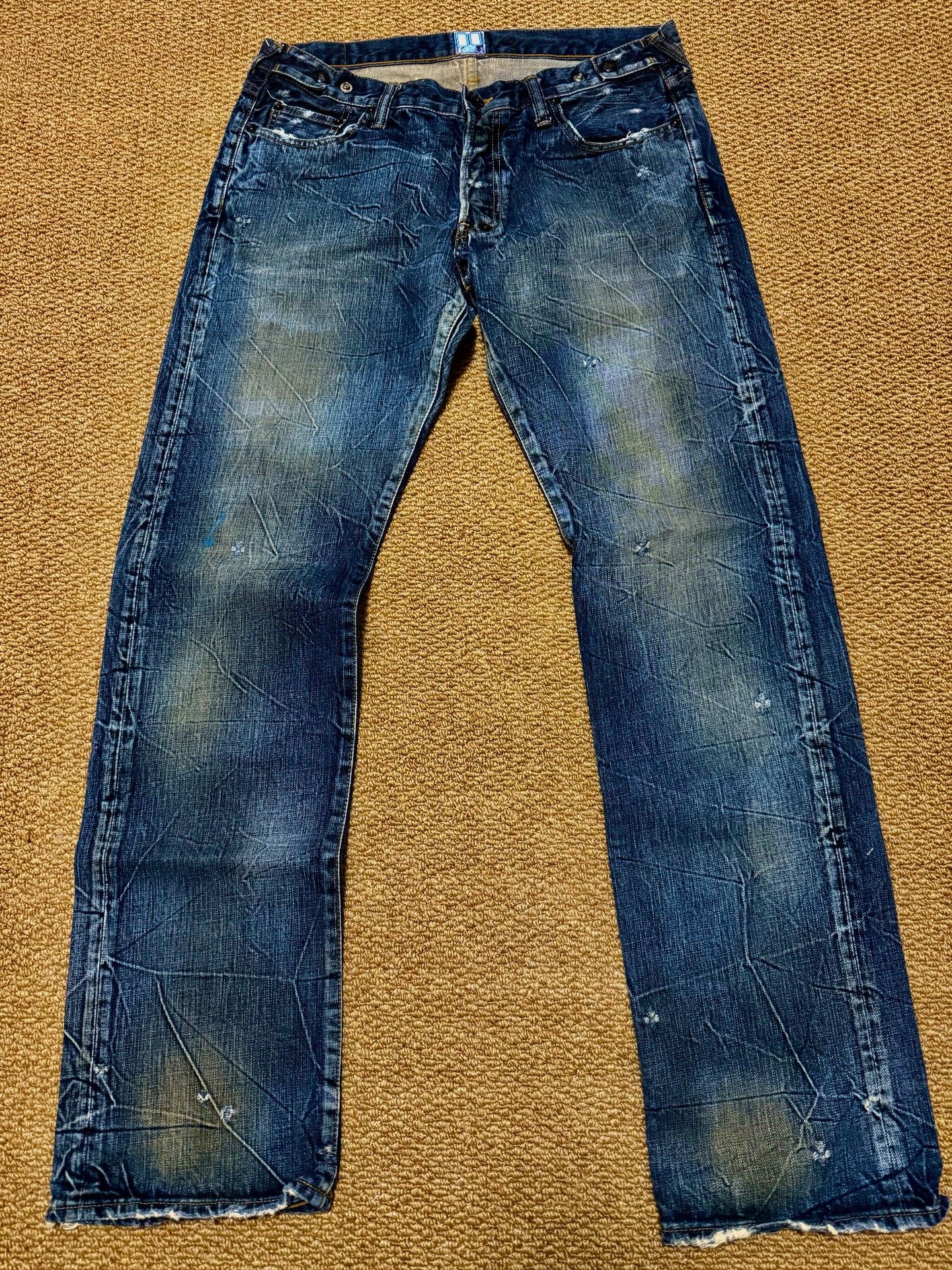 Visvim Blue Distressed Denim Jeans Size US 34 / EU 50 - 1 Thumbnail