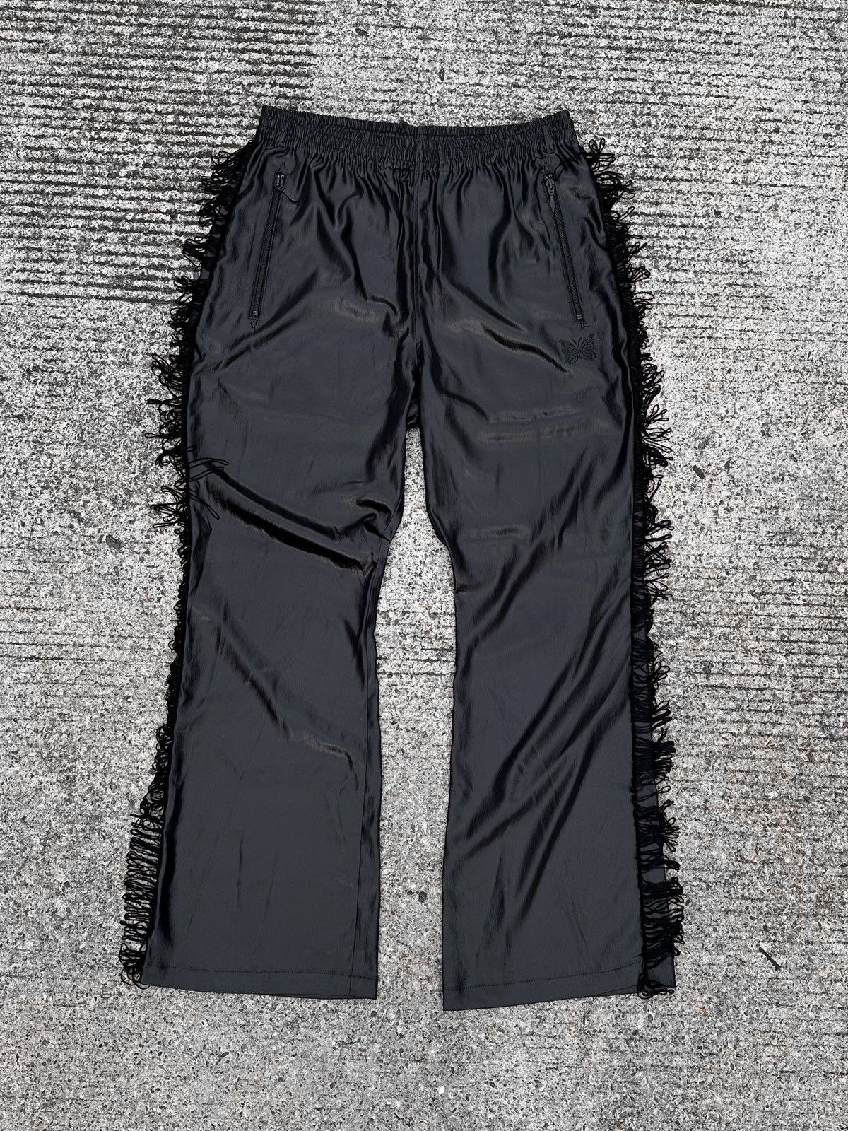 Needles Needles SS23 Black Fringe Bootcut Pants Size US 32 / EU 48 - 3 Thumbnail