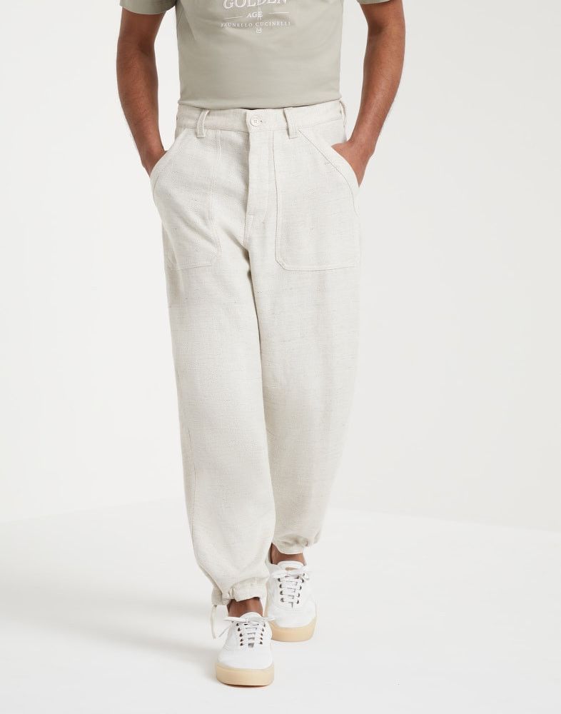 Brunello Cucinelli o1w1db10825 Pants in White Size US 34 / EU 50 - 1 Thumbnail