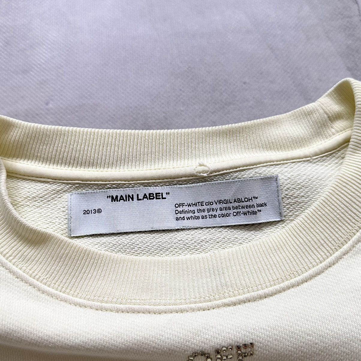 Off-White FW19 Off White Diagonal Arrow Rhinestones Logo Sweatshirt Size M / US 6-8 / IT 42-44 - 10 Thumbnail