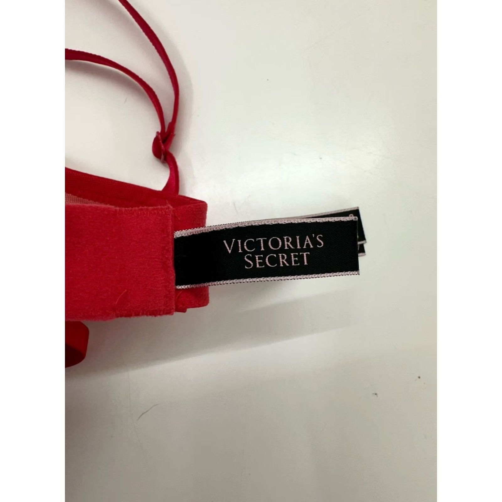 Victoria's Secret Victoria's Secret Bra 32D Very Sexy Lightly Lined Plunge Red Lacy Strappy Womens Cup D Push Up Size ONE SIZE - 6 Thumbnail