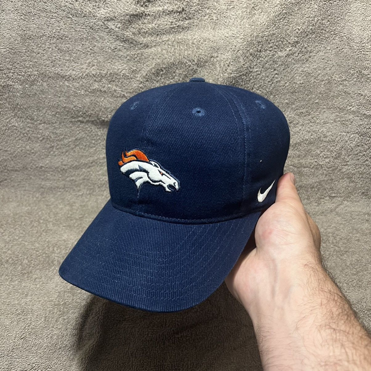 NFL × Nike × Vintage Vintage 90s Nike Denver Broncos SnapBack Hat Logo Swoosh Size ONE SIZE - 1 Thumbnail