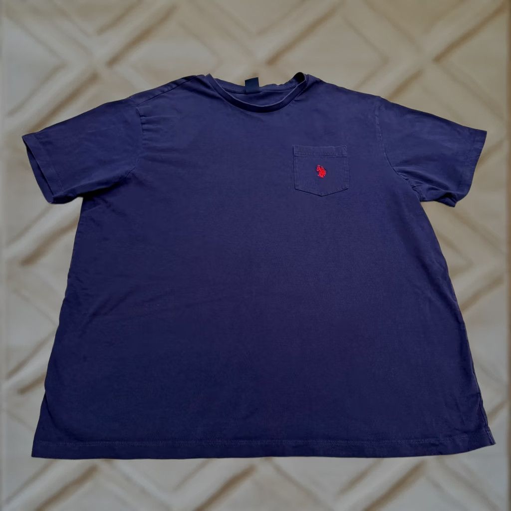 Vintage U.S. Polo Assn Basic Logo T-Shirt Men 3XL Navy Blue Short Sleeve Crew Pocket Tee Size US XXL / EU 58 / 5 - 1 Thumbnail