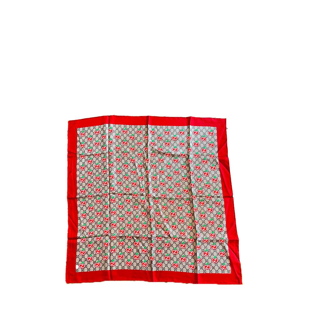 image of Gucci Gucci Silk Handkerchief in Brown, Women's