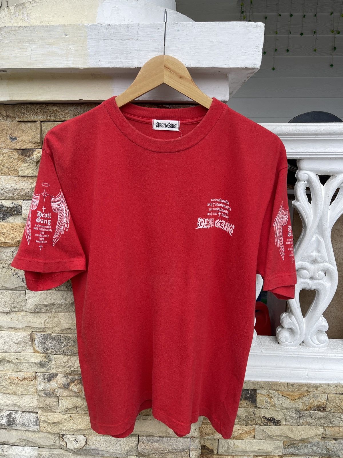 Affliction Rare🔥Vintage Devil Gang Bird Wing Cross ERD GRUNGE TEE Size US L / EU 52-54 / 3 - 2 Thumbnail