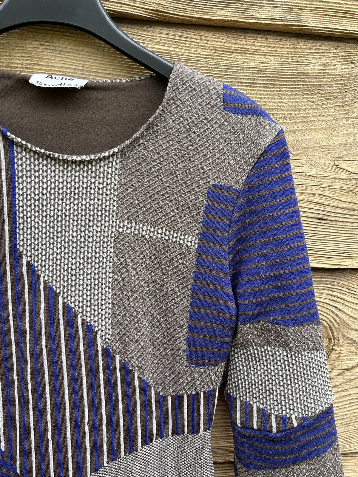Acne Studios Acne Studios Rafaella Brown AW15 Rare Multicolor Long Sleeve Size M / US 6-8 / IT 42-44 - 2 Thumbnail